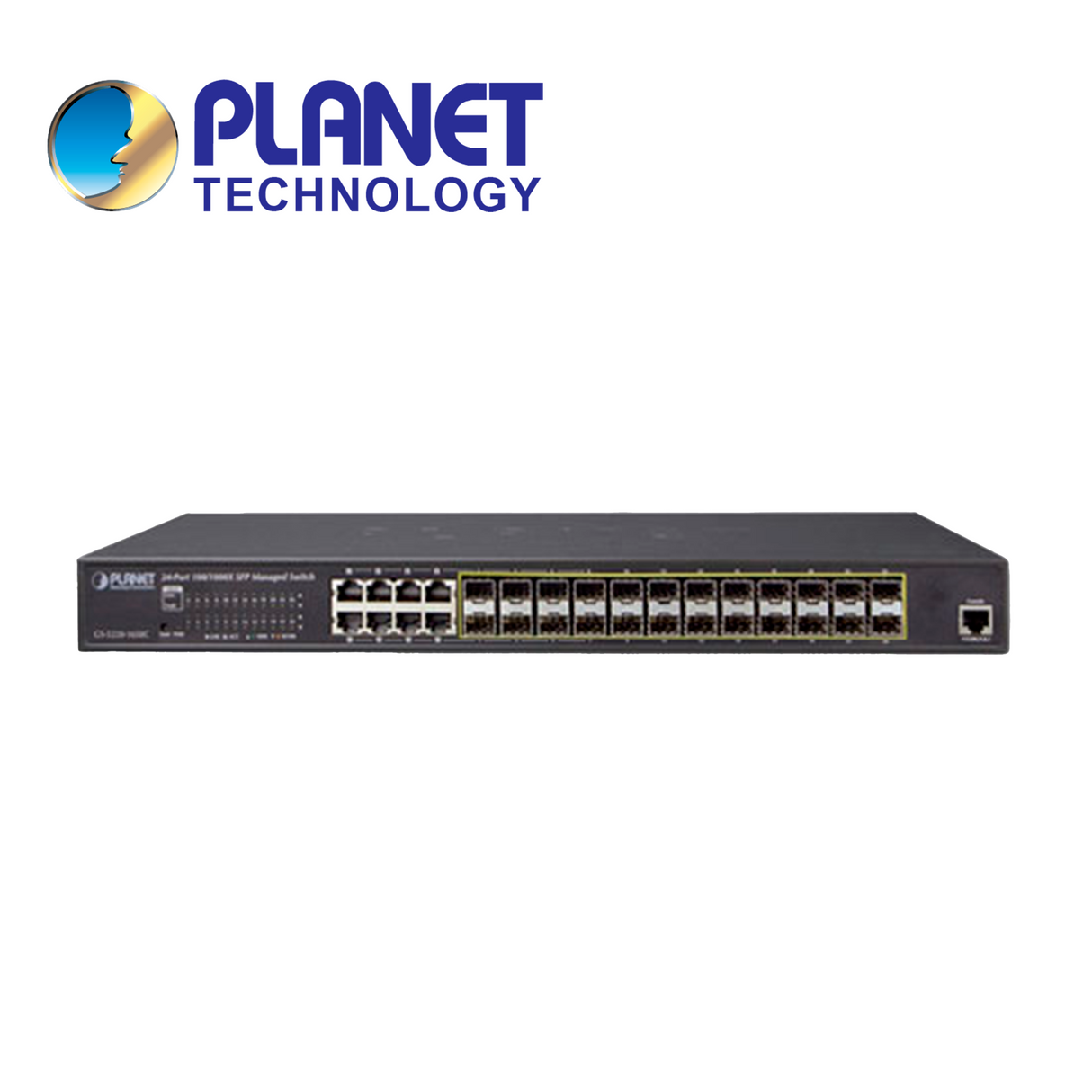 PLANET Switch Administrable L2+ GS-5220-16S8CR, 8 Puertos Combo 10/100/1000Mbps, 24 Puertos SFP 1Gbps, 4 Puertos SFP+ 10Gbps