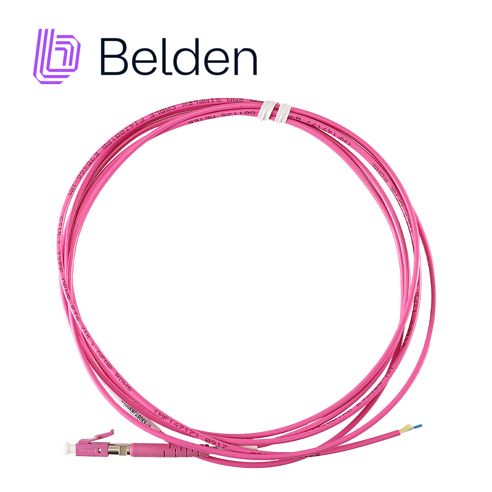 Belden Pigtail Fibra FT4LC2MMPS01 2 Mts OM4, Conector LC Simplex