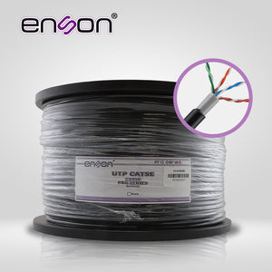 Enson 305m UTP Cat5e cable de red Negro U/UTP (UTP)
