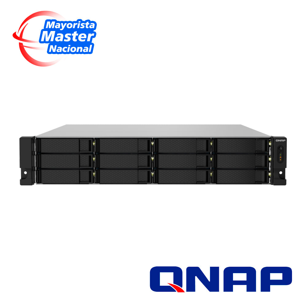 QNAP NAS TS-1232PXU-RP-4G-US, 4GB RAM, 12 Bahías SATA, 2 Puertos 2.5GbE