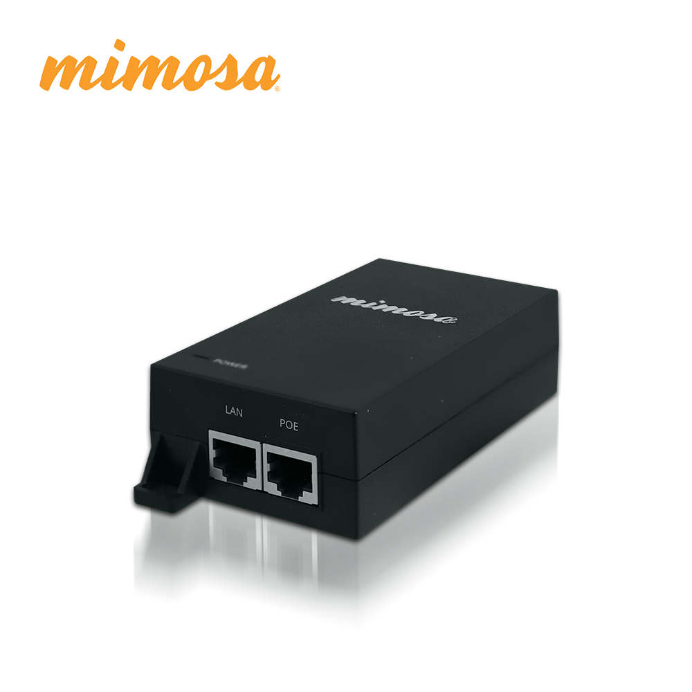 Mimosa Inyector PoE 24V 30W, 1 Gbps, Compatible con C6X, C5C-EF, A5X-EF
