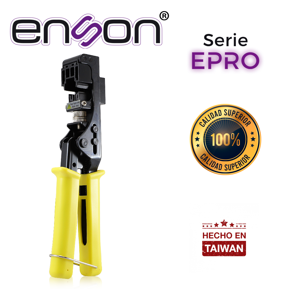 Enson Pinza Rematadora EPRO-JACKTOOL, Corta UTP 110 mm, Poncha RJ45, Diseño Ergonomico