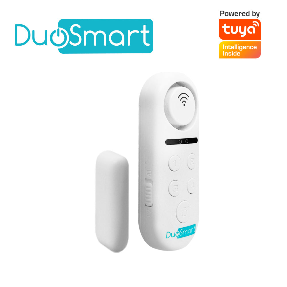 Duosmart Sensor Magnético WiFi C60, 2 Modos de Operación, 2 Sonidos, Compatible con Alexa y Google Home