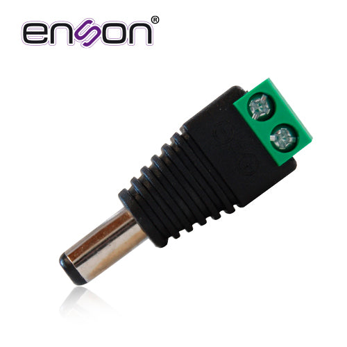 Enson Conector de Corriente ENS-MC01 Macho 3.5 mm, 2.1 x 5.5 mm, Bloque Polarizado