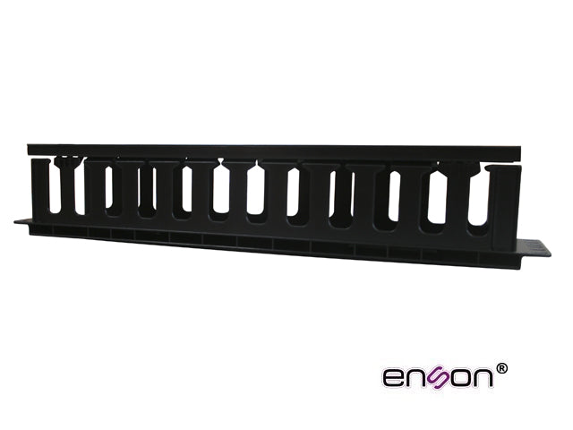 Enson Organizador Horizontal Frontal Rack ENS-CM24, 2U, Policarbonato, Tapa Abatible