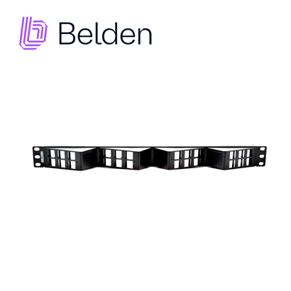 Belden Patch Panel AX103248, 24 Puertos, 1U, Cat6/Cat6A, Angled