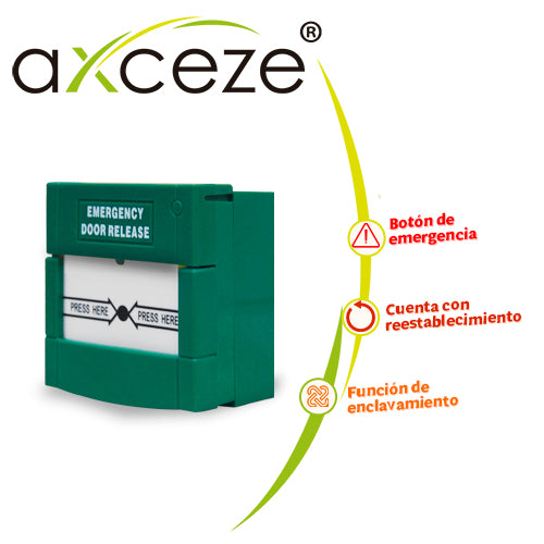 Axceze Botón De Emergencia AX-CPOINT, Restablecimiento Por Llave, Producto Empresarial