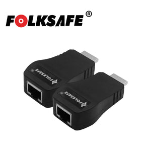 FOLKSAFE FS-HD2000E extensor audio/video Transmisor y receptor de señales AV Negro