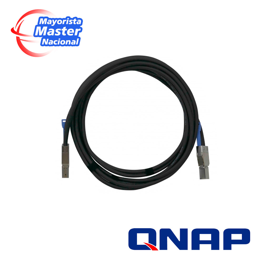 QNAP CAB-SAS20M-8644 Mini SAS 12G Cable, 2.0M, SFF-8644, 12Gbps