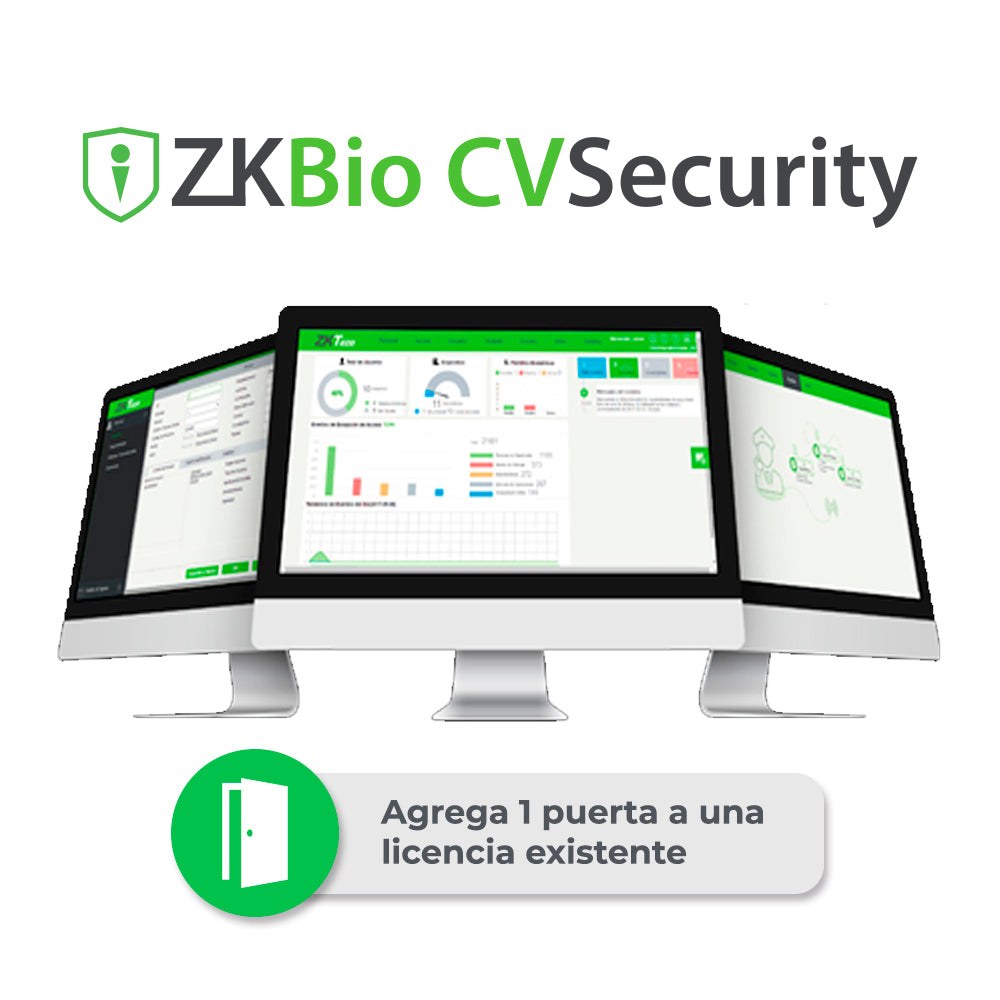 ZKTECO Licencia Bio CVSecurity ZKCV-AC-ADDON-S1, Agrega 1 Puerta, Compatible con InBioPro, SpeedFace y ProFace