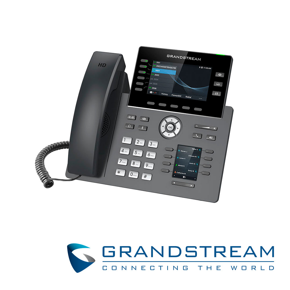 Grandstream Teléfono IP GRP2616, 16 Cuentas SIP, 6 Líneas, WiFi 6, PoE