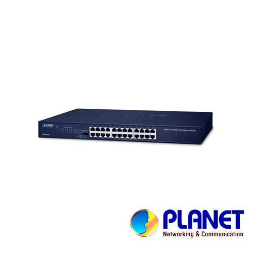 Planet Switch FNSW-2401, 24 Puertos RJ45, 10/100 Mbps, Montaje en Rack