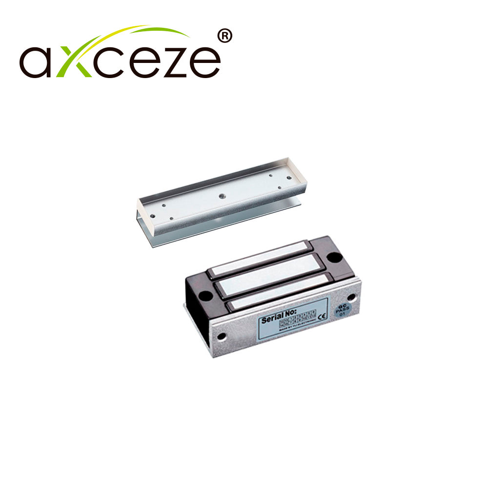 AXCEZE Kit De Electroimán M140 KIT, 12V, 600kg Fuerza, Bracket Incluido