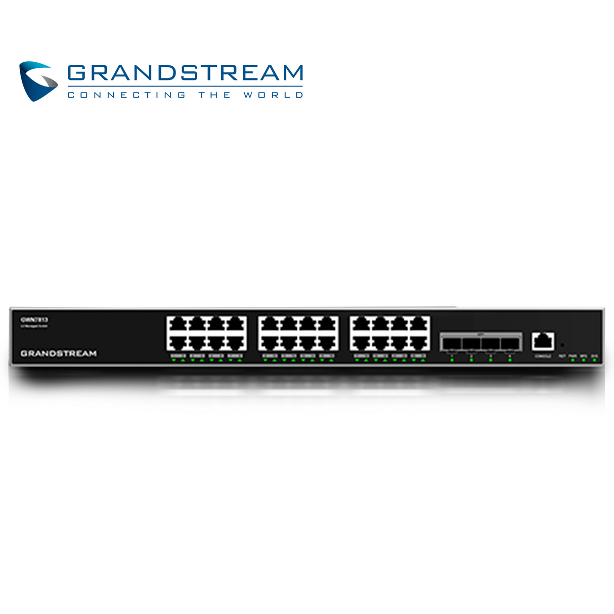 Grandstream Switch Administrable PoE+ GWN7813P, 24 Puertos 10/100/1,000Mbps, 4 SFP+ 10Gbps, Gestión GWN Cloud