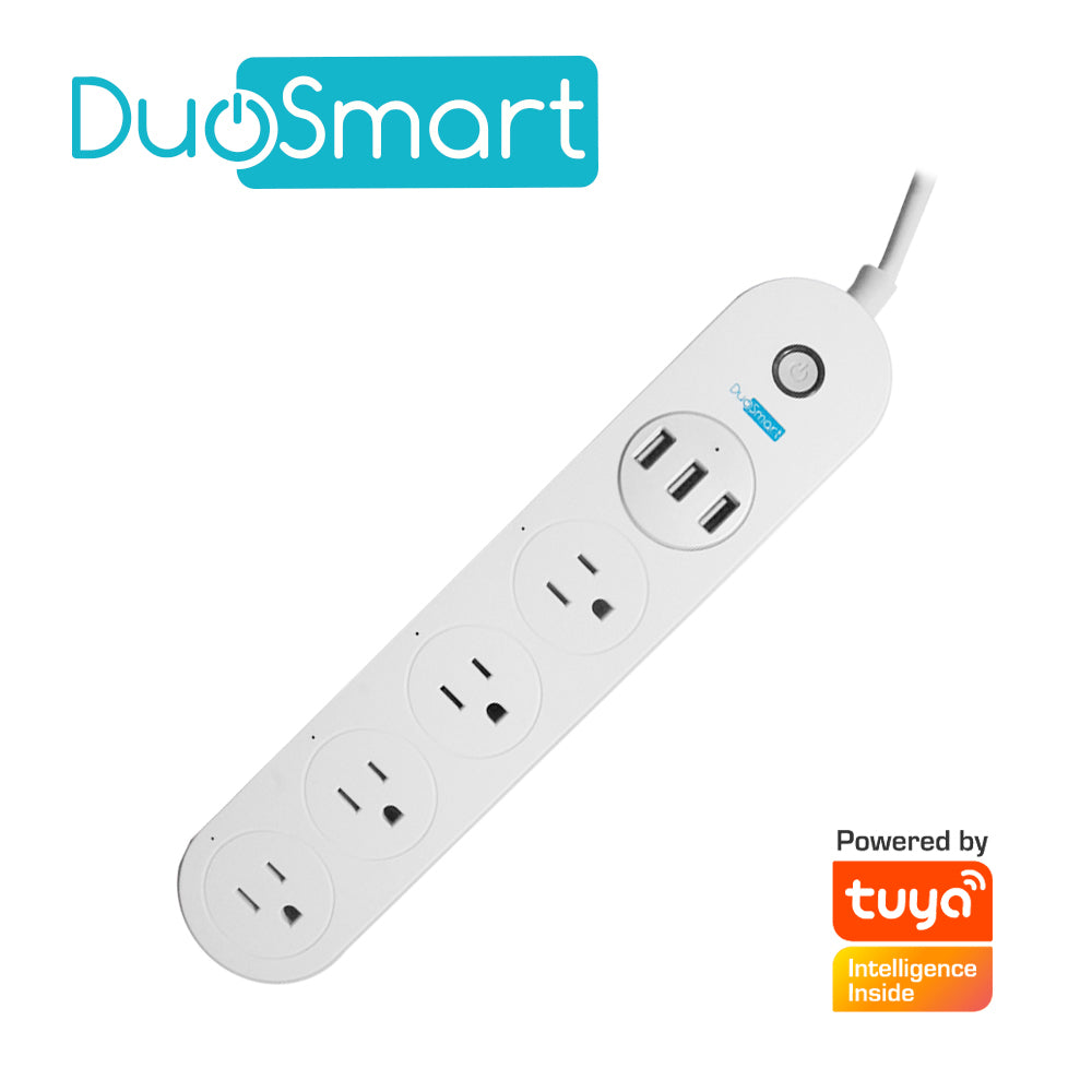 Duosmart Barra Multicontacto B50, 4 Salidas, Control WiFi, USB