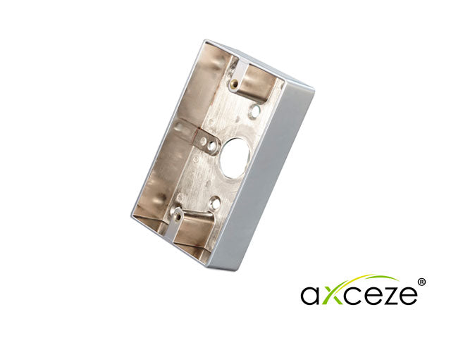 AXCEZE Caja Para Botón AX-PBOX70114, Dimensiones 114 x 70 x 25 mm, Aluminio
