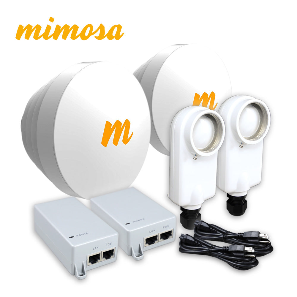 Mimosa KIT C5XN5X16KIT-SM, 2 Radios C5X IP67, 2 Antenas 16 dBi, PoE 24V