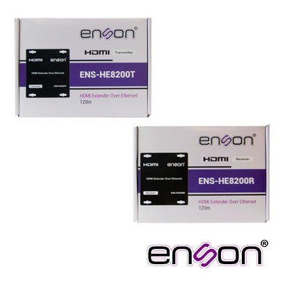 Enson Kit Transmisión HDMI ENS-HE8200, 100m, IP, Soporte PoE