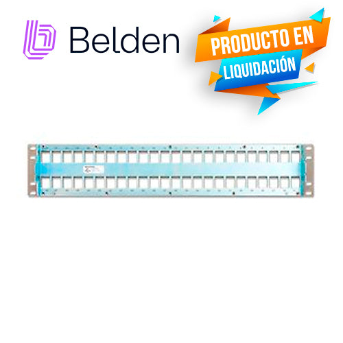 Belden Patch Panel Modular Blindado AX104564, 48 Puertos RJ45, Cat6A/Cat6/Cat5e, Incluye Tornillos y Kit de Tierra