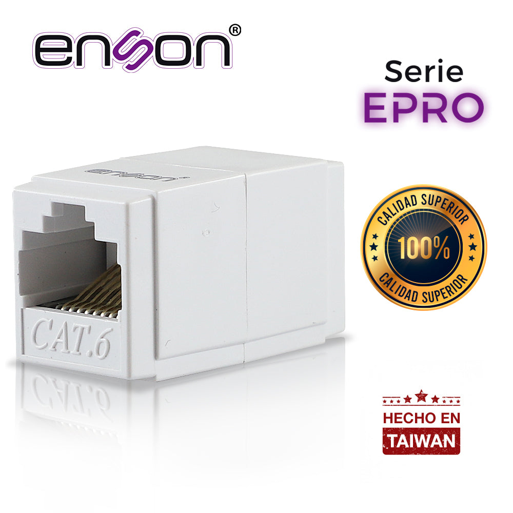 Enson Cople RJ45 EPRO-COP6 Cat6, Conexión Hembra-Hembra, Ideal Para UTP