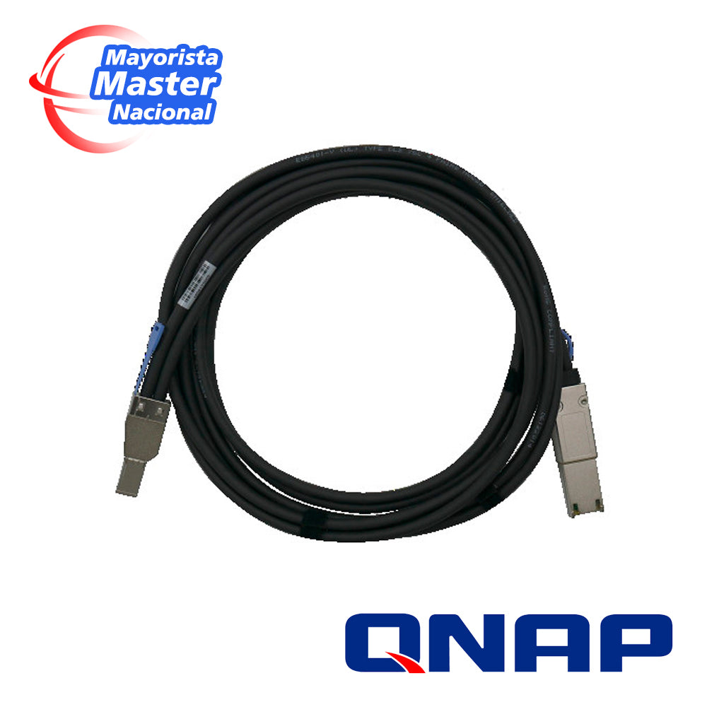 QNAP Mini SAS Cable CAB-SAS20M-8644-8088, 2.0M, SFF-8644 a SFF-8088