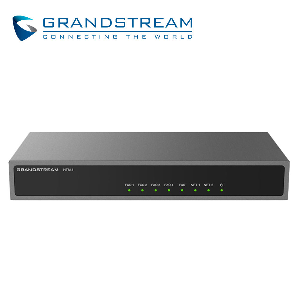 Grandstream Gateway FXO HT841, 4 Puertos FXO, 1 Puerto FXS, PoE 802.3af
