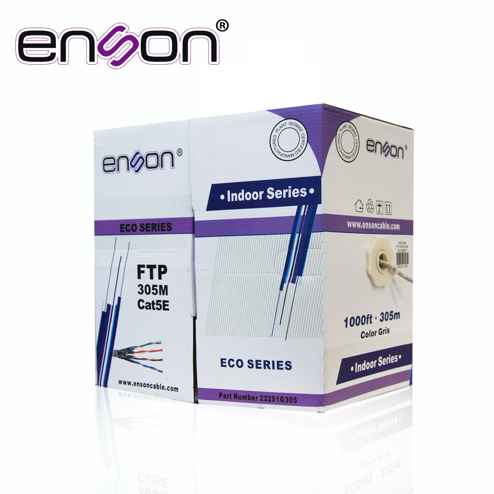 Enson Cable FTP Cat5e Modelo FTP 22251G305, 305 Metros, 24 AWG, Blindado