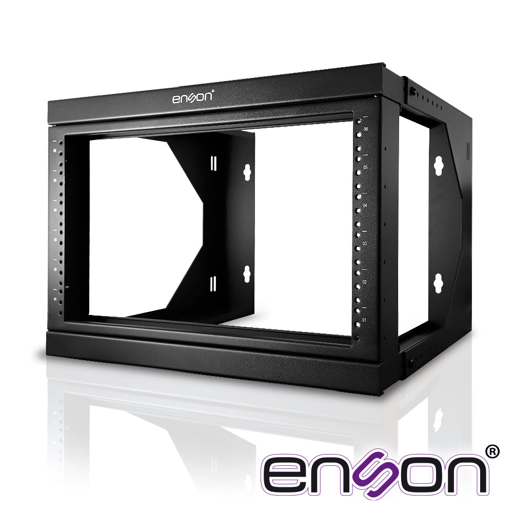 ENSON Rack Pared ENS-RKGO6U, 6U, Capacidad de Carga 35 kg, Anclaje en Pared
