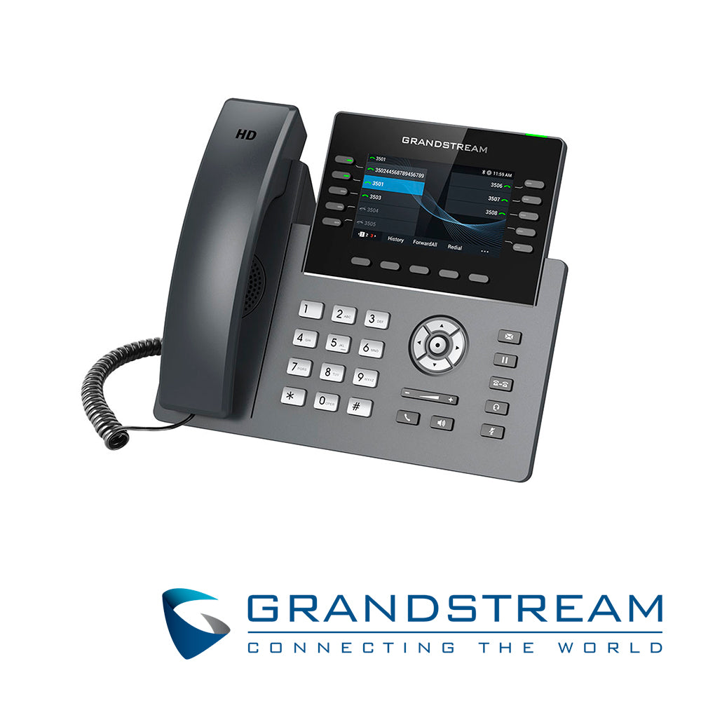 Grandstream Teléfono IP GRP2615, 16 Cuentas SIP, Pantalla LCD TFT, WiFi 802.11AC/AX