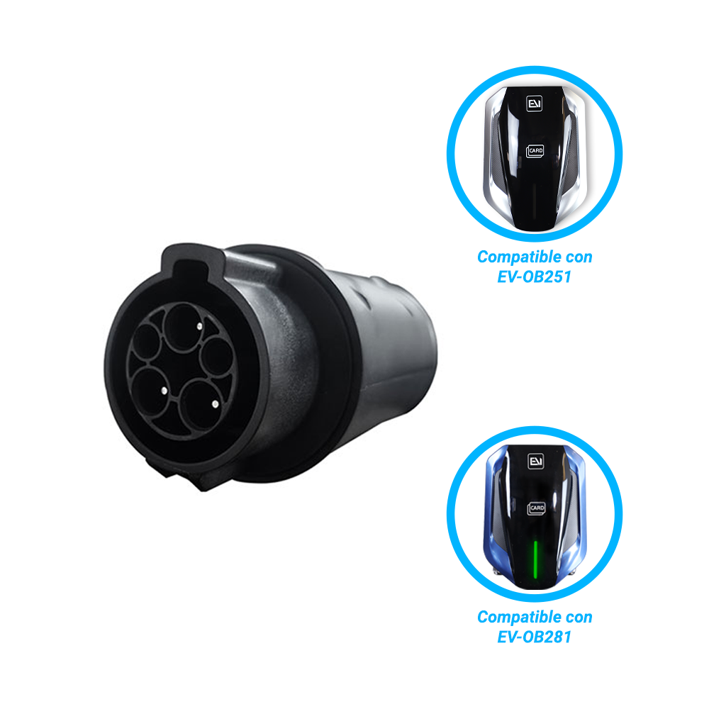 ALTER Adaptador T1-GB/T, Compatible Con Cargador EV, 220V, 16A, Tipo 1 a GB/T