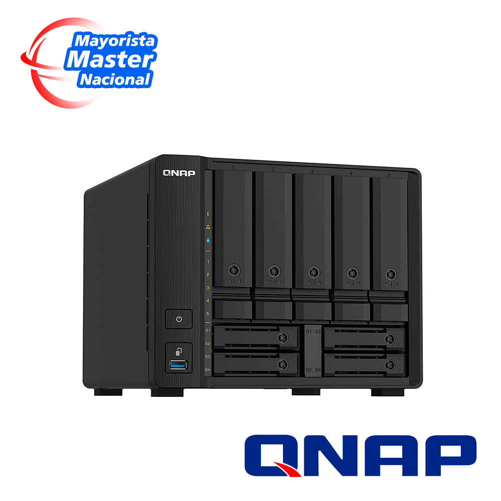 QNAP NAS TS-932PX-4G-US, Procesador AnnapurnaLabs, 4GB RAM, 5 Bahías SATA 3.5" y 2.5", 2 Puertos RJ45 2.5GbE, Montaje en Escritorio