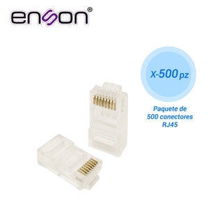 Enson Conector RJ45 PAQUETE 500x CAT5E, UTP, 100 Mbps, 100 Ohm