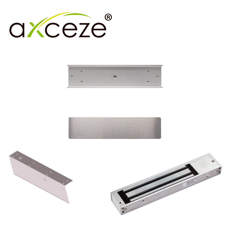 AXCEZE MZLC620 Kit 1x Chapa Magnética MLU20 KIT, 1x Bracket Tipo U, 1x Bracket Tipo L