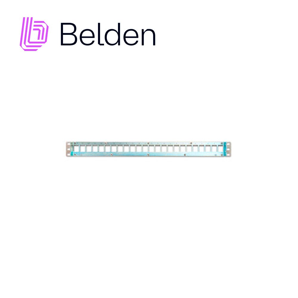 Belden Patch Panel Modular Blindado AX104563, 24 Puertos, 1U, Titanium, KeyConnect