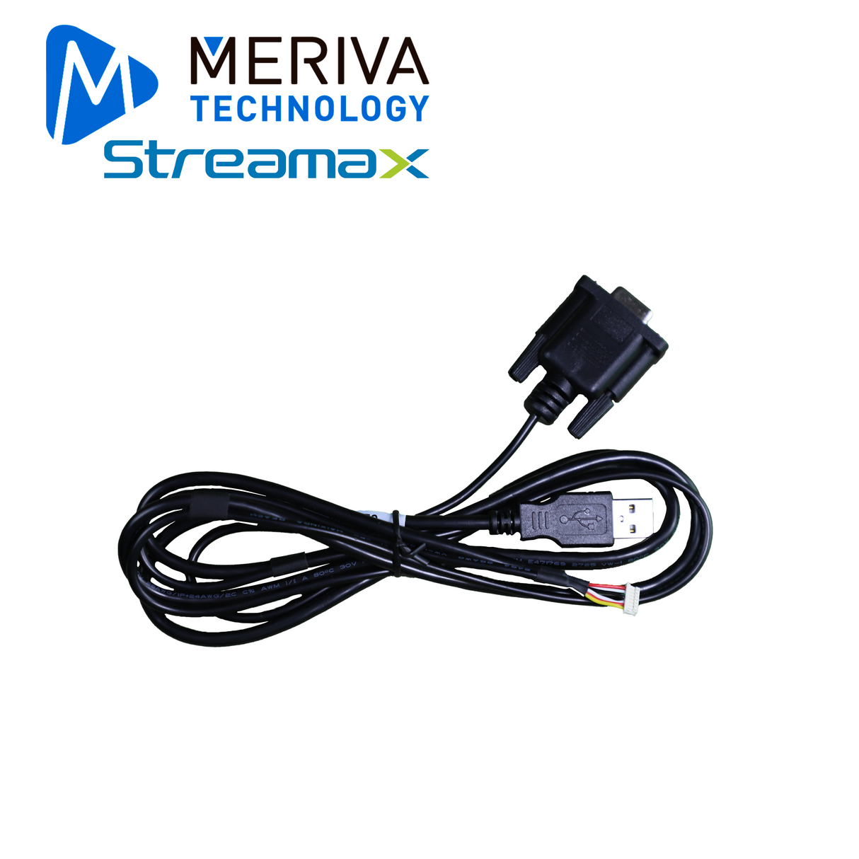 Meriva Technology Streamax Cable de Prueba USB MUSBTC, 1M, USB-A Macho + DB9 Hembra, Compatible con DVRs A8PRO