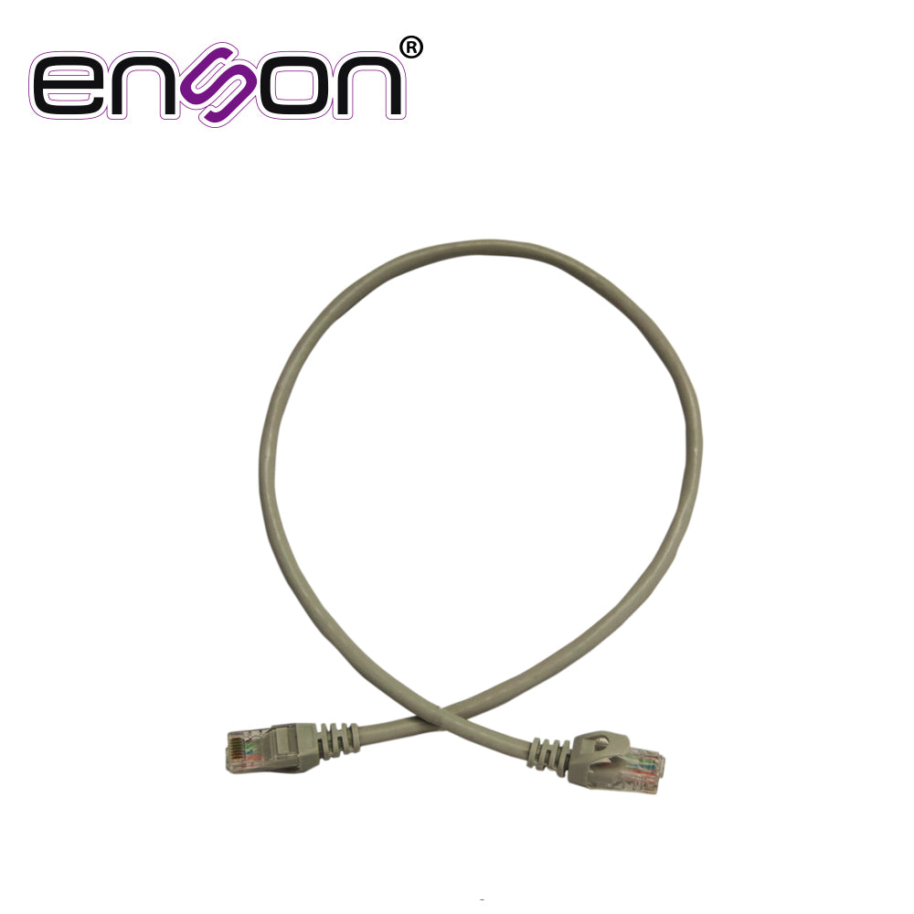 Enson Patchcord UTP P6006G CAT6 60cm, 100% Cobre, Ideal para Racks
