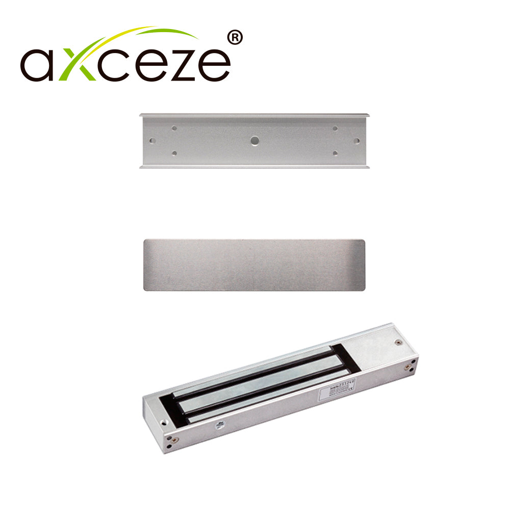AXCEZE MN620 Kit MU620 KIT, Chapa Magnética, Brackets Tipo U y L, Para Puerta de Vidrio