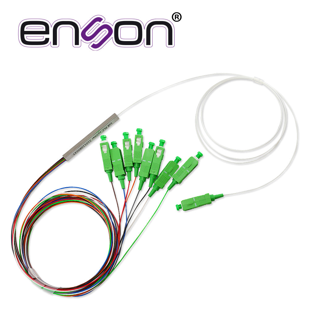 Enson Splitter PLC ENS-PLC1X8, 1x8, Conectores SC APC, Monomodo
