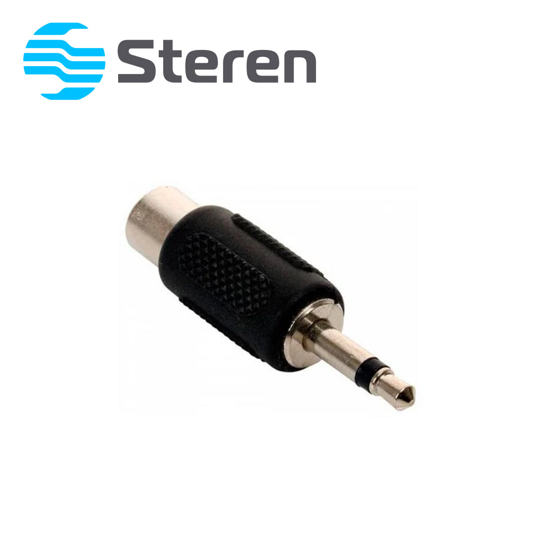 Steren Adaptador RCA Hembra a Conector Macho 3,5 mm, Mono, 1 Unidad