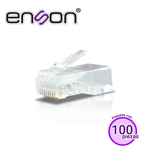 Enson Conector RJ-45 Cat6 ENS-PLCAT6, 8 Pines, Paquete 100 Piezas