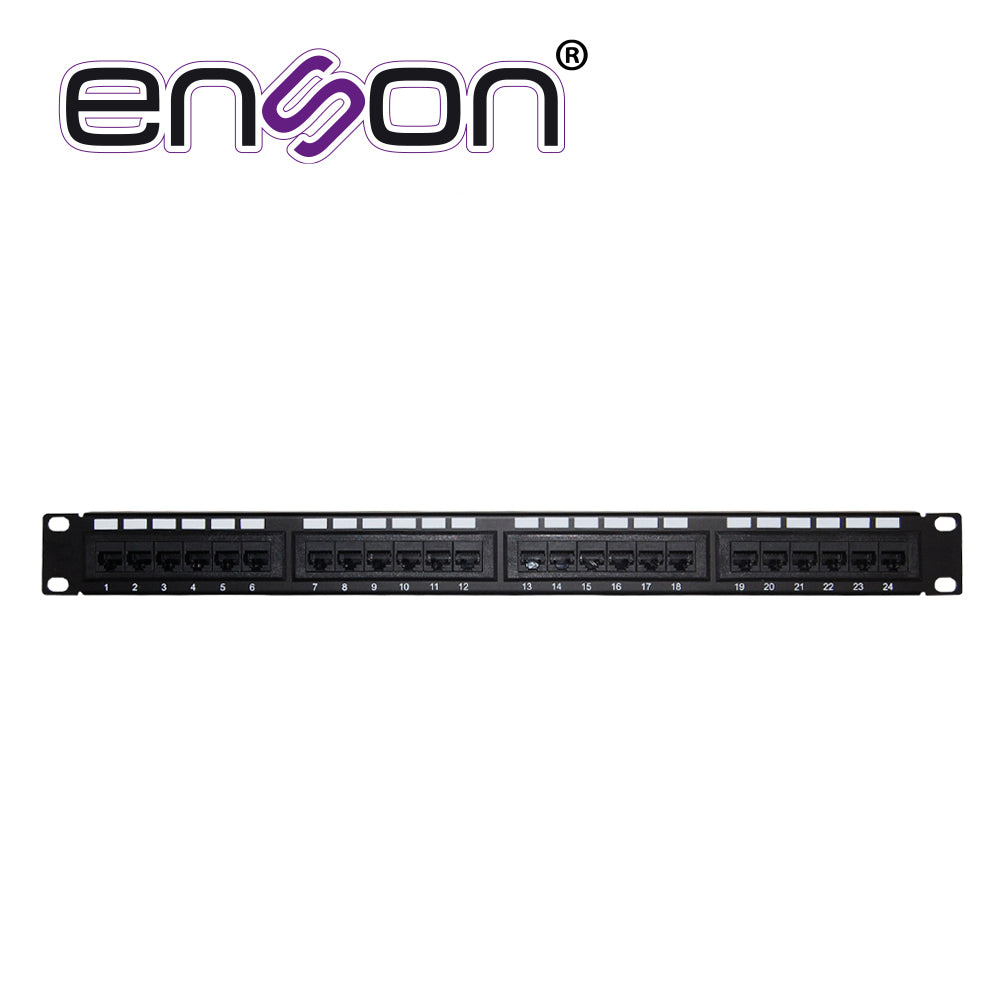 Enson Patch Panel ENS-PAT24C6A 24 Puertos Cat6A, Montaje Rack 19"