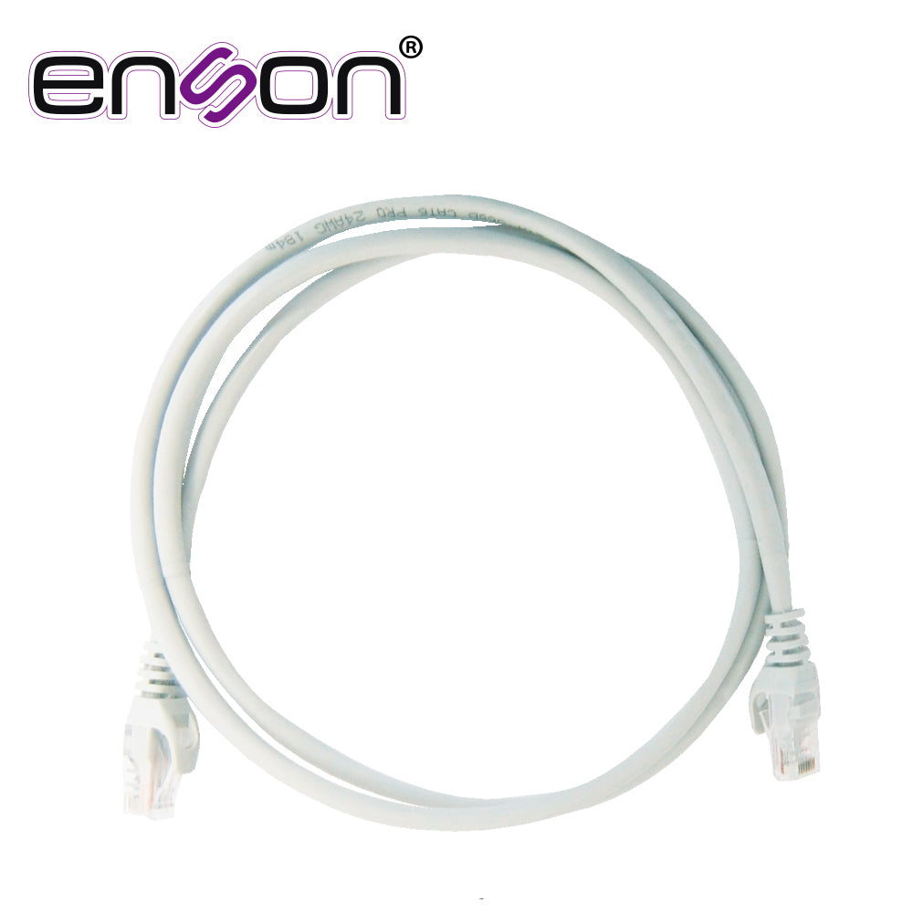 Enson Patchcord UTP P6012G Cat6 120cm, 100% Cobre, Ideal para Racks