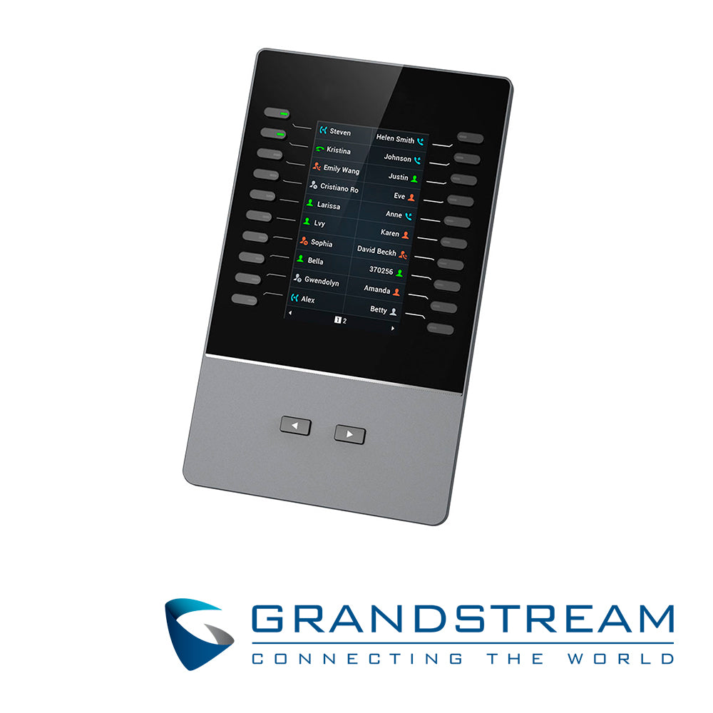 Grandstream Módulo Expansión GBX20, 20 Botones Programables, Pantalla LCD TFT Color, Compatible con GRP2615/GRP2624/GRP2650/GRP2670/GXV3350/GXV3450