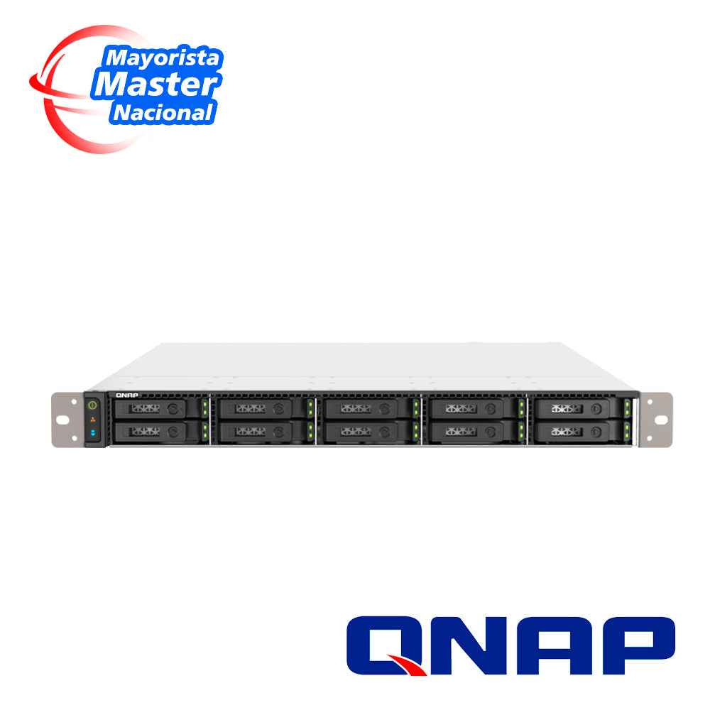 QNAP NAS TS-H1090FU-7302P-128G-US, AMD EPYC 7302, 128GB RAM, 10 Bahías SATA-NVMe, 2 Puertos 2.5GbE