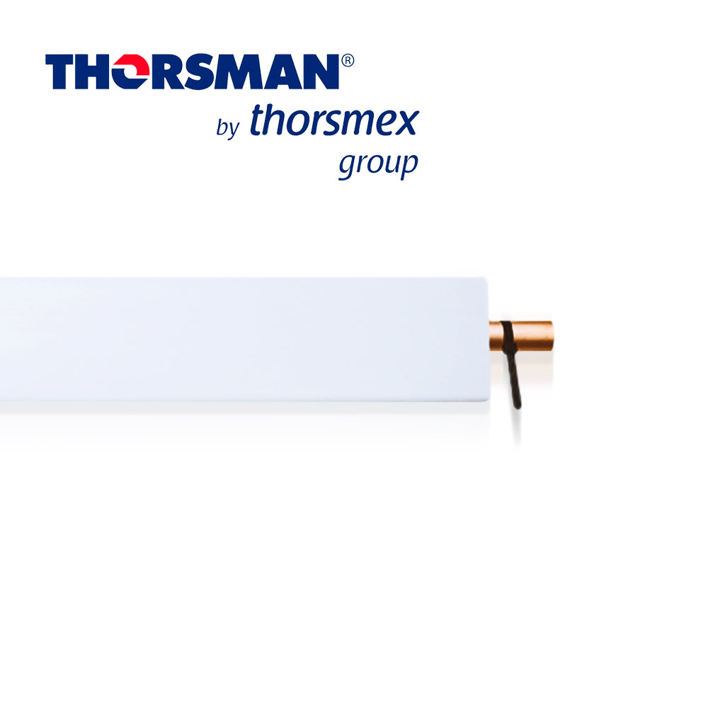 Thorsman Canalet 9001-01250, PVC Blanco, 2.5 Mts, 2 Plataformas, 4 Cinchos