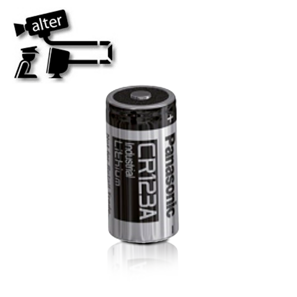 ALTER Batería Litio CR123A 3V 1550mAh, -40 a 70°C, Ideal para Seguridad