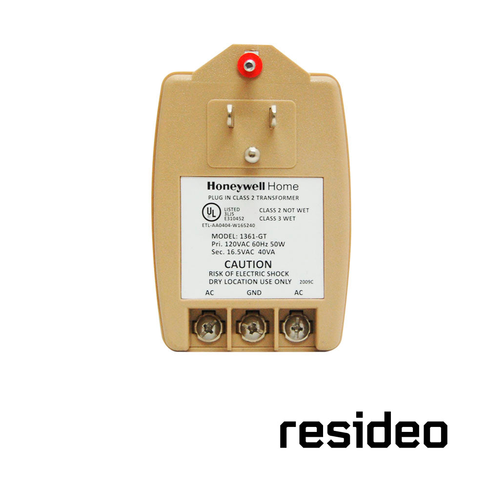 Resideo Transformador 1361-GT 16.5VAC 40VA, Corriente Máxima 2.5A