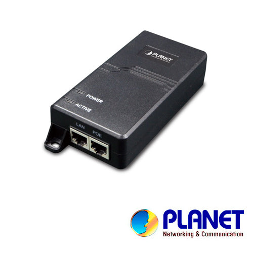 Planet Inyector PoE POE-163, 1 Puerto RJ45 10/100/1000 Mbps, Distancia 100 Metros