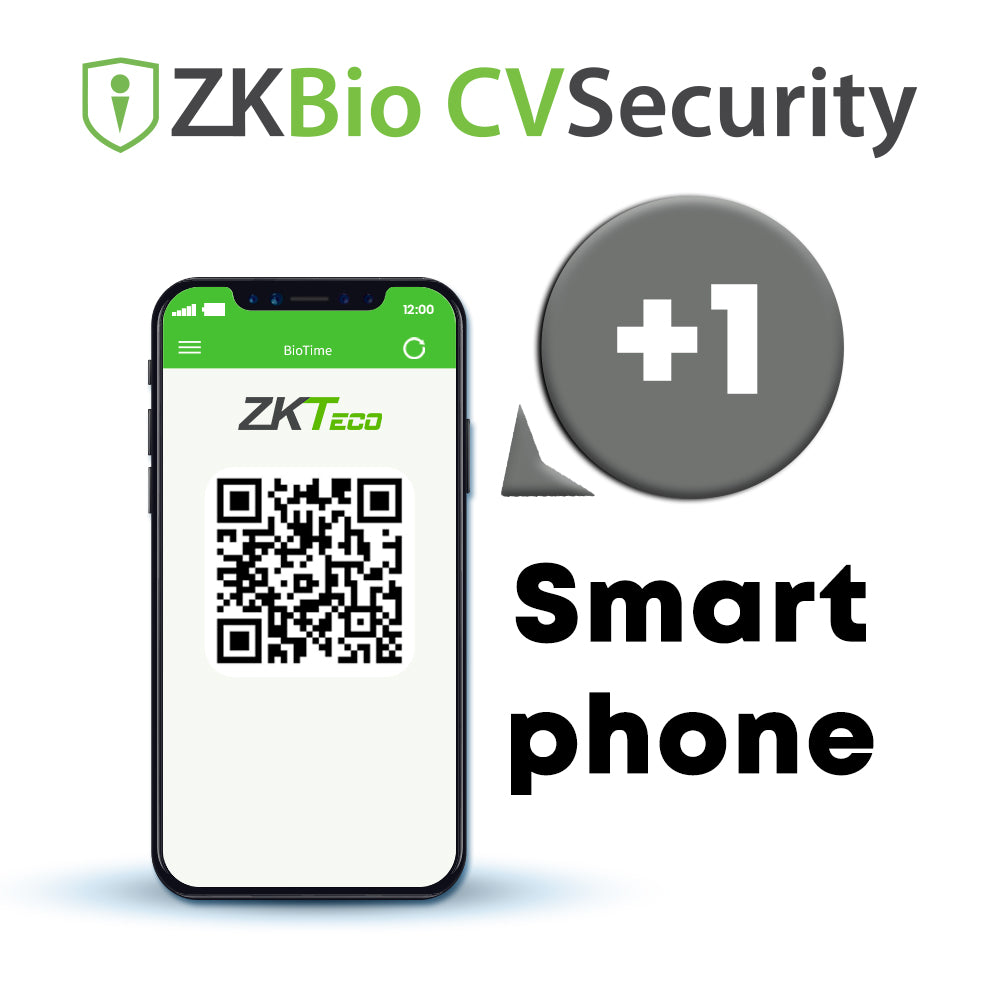 ZKTECO Licencia Bio CVSecurity ZKCV-APP-EMP-ADDON-P1, Móvil Android/iPhone