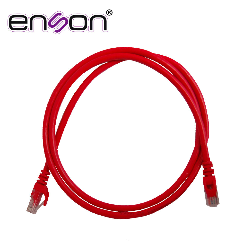 Enson Patchcord UTP P6012R CAT6 120cm, 100% Cobre, Rojo